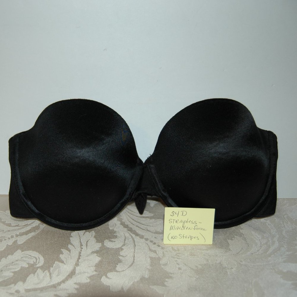 Black Strapless Maidenform Bra 34D